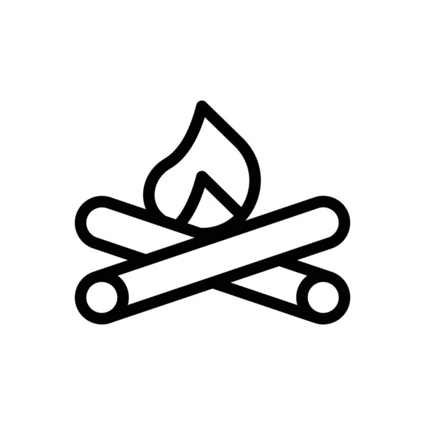 Bonfire Vektorová Ilustrace Průhledném Pozadí Symboly Prvotřídní Kvality Ikona Tenké — Stockový vektor