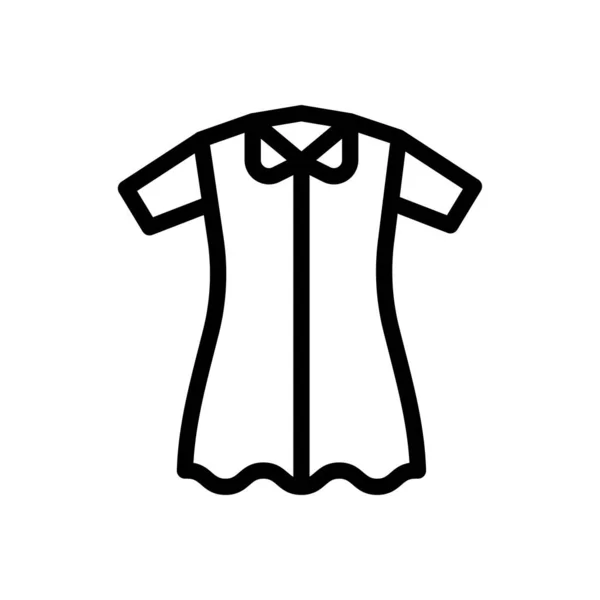 Šaty Vektorové Ilustrace Průhledném Pozadí Premium Kvalitní Symboly Tenká Čára — Stockový vektor