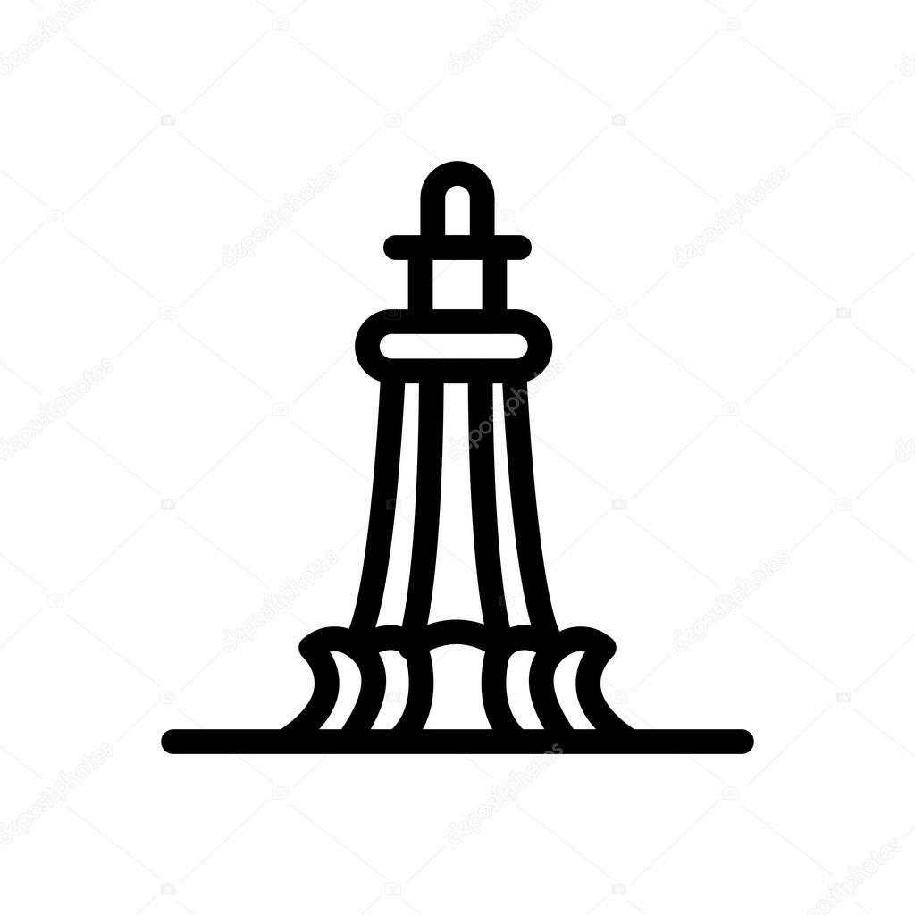 minar e pakistan vector illustration on a transparent background.Premium quality symbols.Thin line icon for concept and graphic design.
