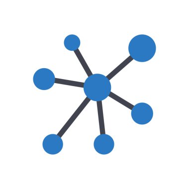 Şeffaf bir arkaplanda atom vektörü çizimi. Konsept ve grafik tasarım için mükemmel kalite sembolleri..
