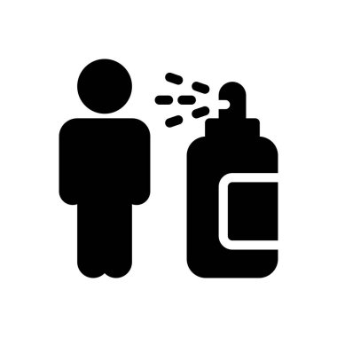 Şeffaf bir arkaplan üzerinde sprey vektör çizimi. Konsept ve grafik tasarım için özel kalite semboller.. 