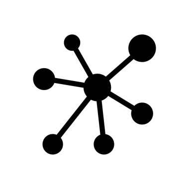 Şeffaf bir arkaplanda atom vektörü çizimi. Konsept ve grafik tasarım için mükemmel kalite sembolleri..