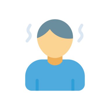 Şeffaf bir arkaplan üzerinde baş ağrısı vektörü illüstrasyonu. Konsept ve grafik tasarımı için birinci sınıf kalite simgeler..