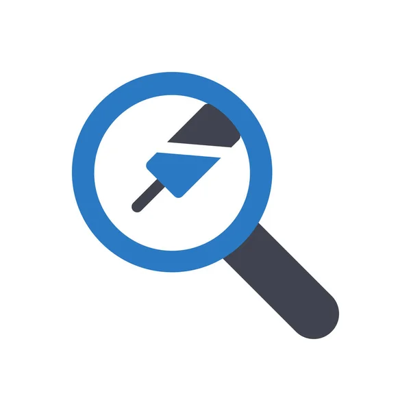 Magnifier Vector Illustration Transparent Background Premium Quality Symbols Glyphs Icon — Stockvector