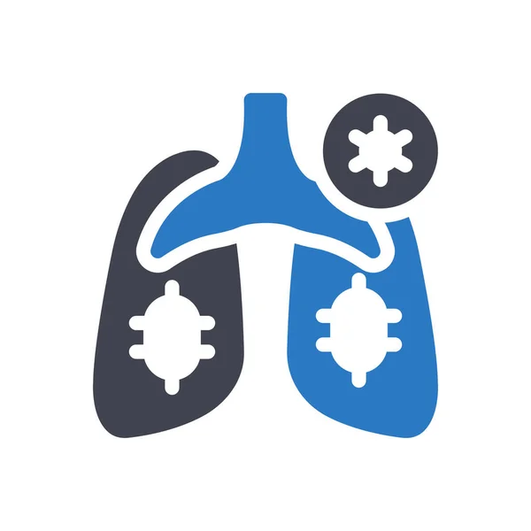 Lungs Vector Illustration Transparent Background Premium Quality Symbols Glyphs Icon — Stock Vector