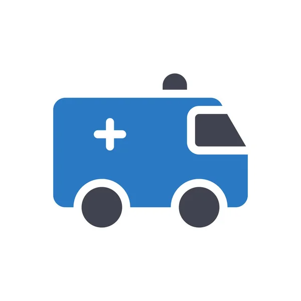 Ambulance Vector Illustration Transparent Background Premium Quality Symbols Glyphs Icon —  Vetores de Stock