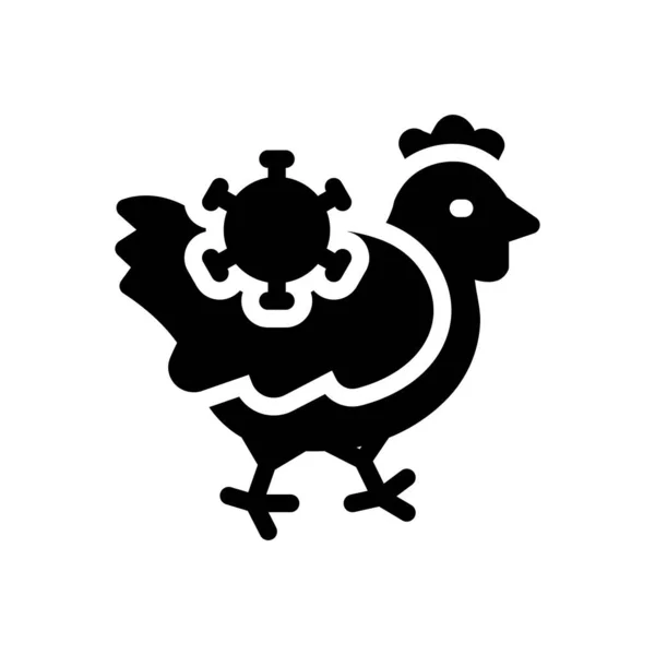 Hen Vector Illustration Transparent Background Premium Quality Symbols Glyphs Icon — Vector de stock