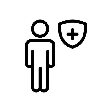 Saydam bir arkaplan üzerinde kişi vektör çizimi. Premium kalite sembolleri. Konsept ve grafik tasarım için ince çizgi simgesi. 