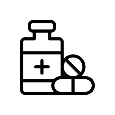 Şeffaf bir arkaplan üzerinde tıbbi vektör çizimi. Premium kalite sembolleri. Konsept ve grafik tasarım için ince çizgi simgesi.