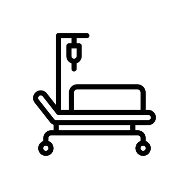 Saydam bir arkaplan üzerinde hasta vektör çizimi. Konsept ve grafik tasarım için ince çizgi simgesi.. 
