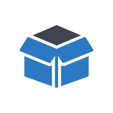 Şeffaf bir arkaplan üzerinde kutu vektör çizimi. Konsept ve grafik tasarımı için özel kalite semboller.. 