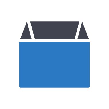 Şeffaf bir arkaplan üzerinde kutucuk açık vektör illüstrasyonu. Konsept ve grafik tasarımı için kaliteli semboller..