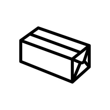 Şeffaf bir arkaplan üzerinde parsel vektör çizimi. Premium kalite sembolleri. Konsept ve grafik tasarım için ince çizgi simgesi. 