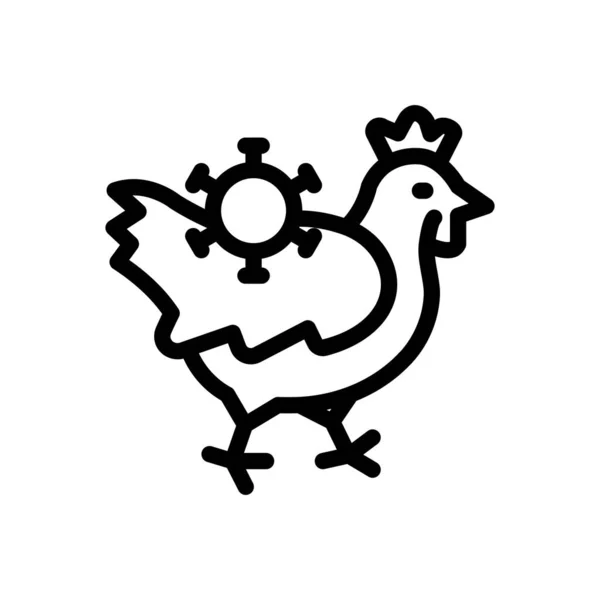 Векторная Иллюстрация Курицы Прозрачном Фоне Премиум Символы Качества Тонкая Линия — стоковый вектор