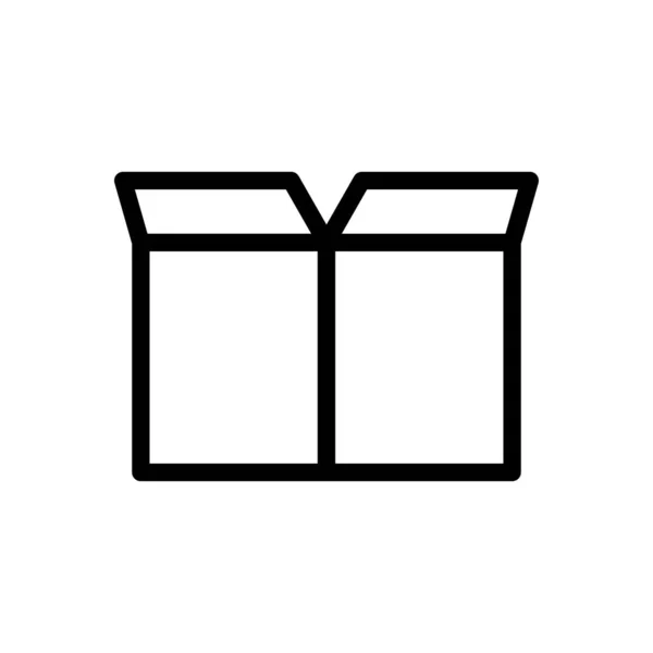 Open Box Vector Illustration Transparent Background Premium Quality Symbols Thin — Stockový vektor
