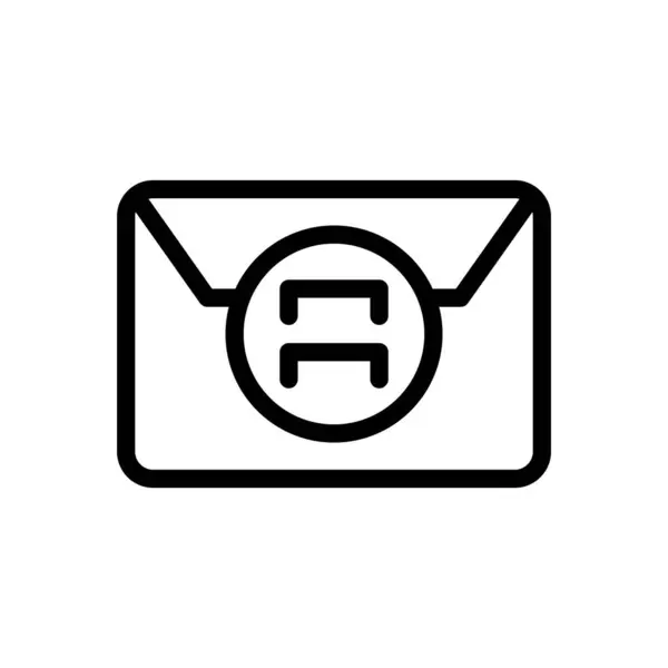 그라운드에서 Envelope Premium Quality Symbols Thin Line Icon Concept Graphic — 스톡 벡터