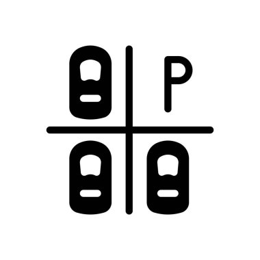 Saydam bir arkaplan üzerinde park vektörü illüstrasyonu. Konsept ve grafik tasarımı için özel kalite semboller..