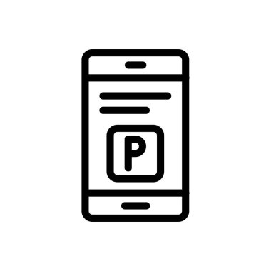 Şeffaf bir arkaplan üzerinde mobil vektör çizimi. Premium kalite sembolleri. Konsept ve grafik tasarım için ince çizgi simgesi.