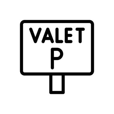 Şeffaf bir arkaplan üzerinde valet vektör çizimi. Premium kalite semboller. Konsept ve grafik tasarım için ince çizgi simgesi.