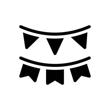 Buntings vektör illüstrasyonu şeffaf bir arkaplan üzerinde. Konsept ve grafik tasarımı için mükemmel kalite sembolleri.. 