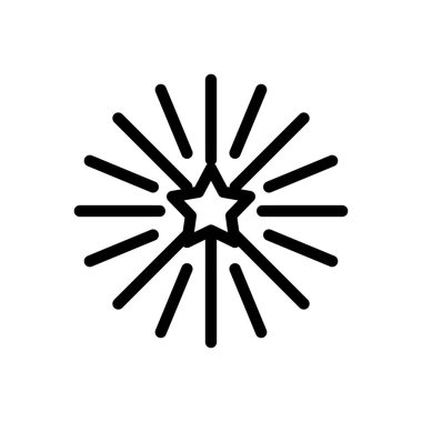 Şeffaf bir arkaplan üzerinde yıldız vektör çizimi. Premium kalite semboller. Konsept ve grafik tasarım için ince çizgi simgesi.