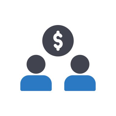 Saydam bir arkaplanda dolar vektör illüstrasyonu. Konsept ve grafik tasarım simgeleri için kaliteli semboller..