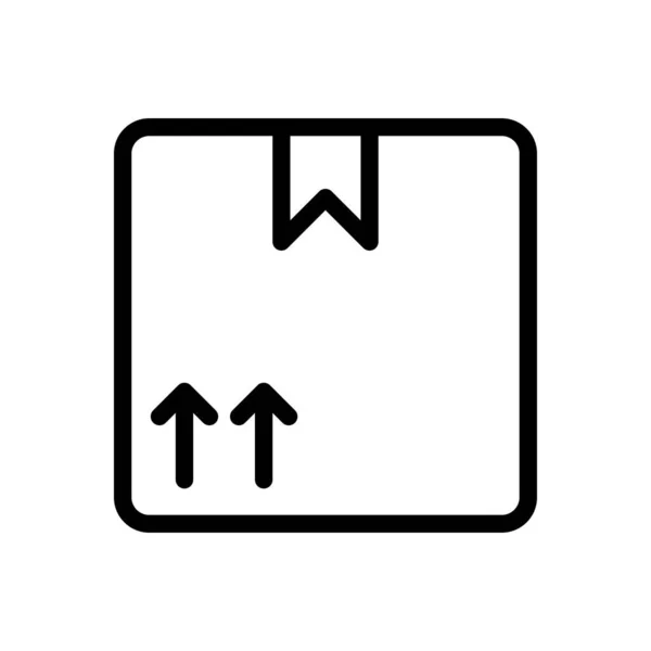 Коробка Векторна Ілюстрація Прозорому Фоні Символи Високої Якості Піктограма Тонкої — стоковий вектор