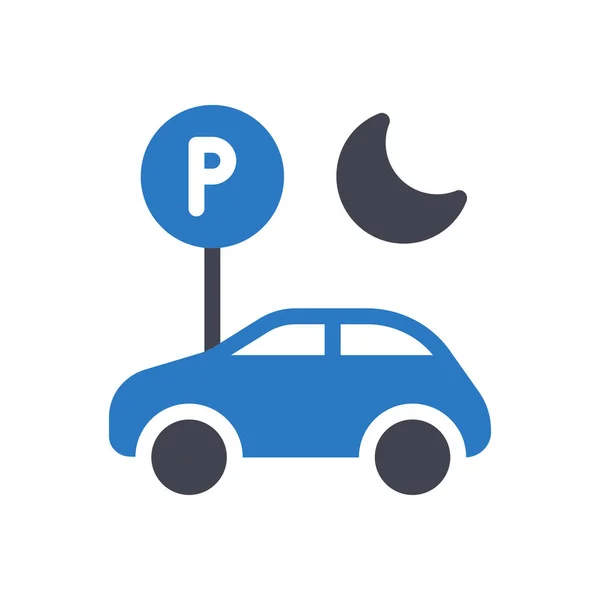 Parking Vector Illustration Transparent Background Premium Quality Symbols Glyphs Icon — Vector de stock