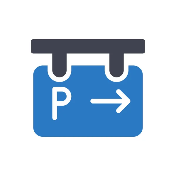 Parking Vector Illustration Transparent Background Premium Quality Symbols Glyphs Icon — Stockvektor