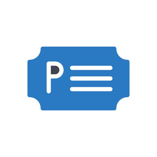 Parking Vector Illustration Transparent Background Premium Quality Symbols Glyphs Icon — Stockvektor