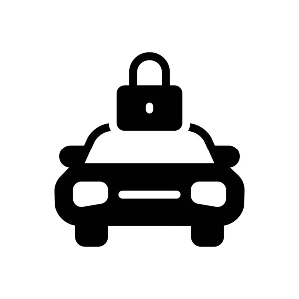 Car Lock Vector Illustration Transparent Background Premium Quality Symbols Glyphs — Stockový vektor