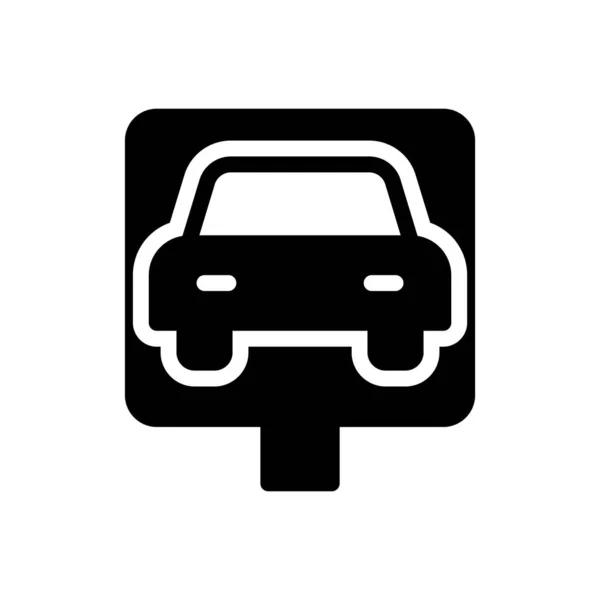 Parking Vector Illustration Transparent Background Premium Quality Symbols Glyphs Icon — Stockový vektor
