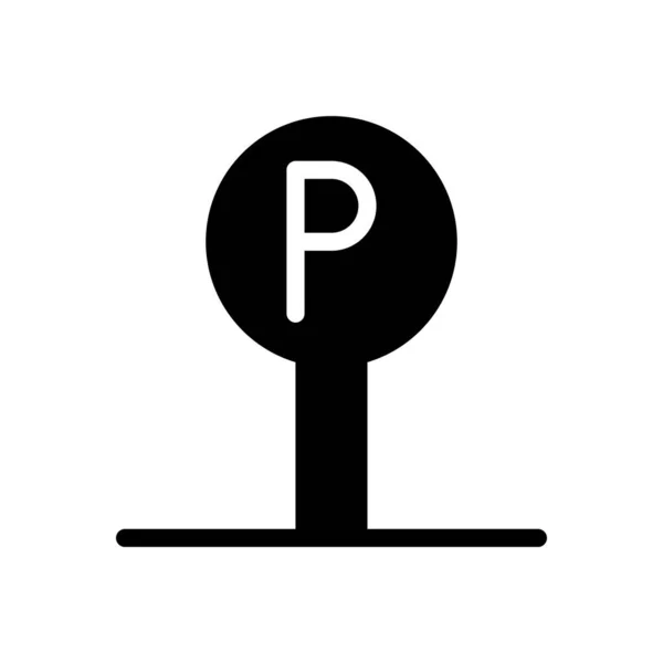 Parking Vector Illustration Transparent Background Premium Quality Symbols Glyphs Icon — Wektor stockowy