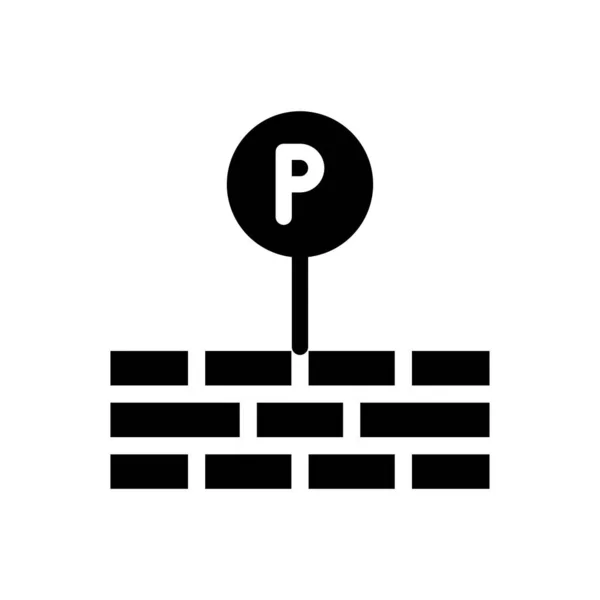 Illustrazione Vettoriale Parcheggio Uno Sfondo Trasparente Simboli Qualità Premium Icona — Vettoriale Stock