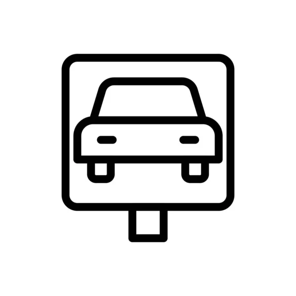 Parking Vector Illustration Transparent Background Premium Quality Symbols Thin Line — Stockový vektor