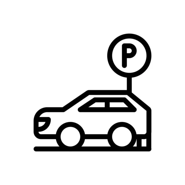Parking Vector Illustration Transparent Background Premium Quality Symbols Thin Line — Vector de stock