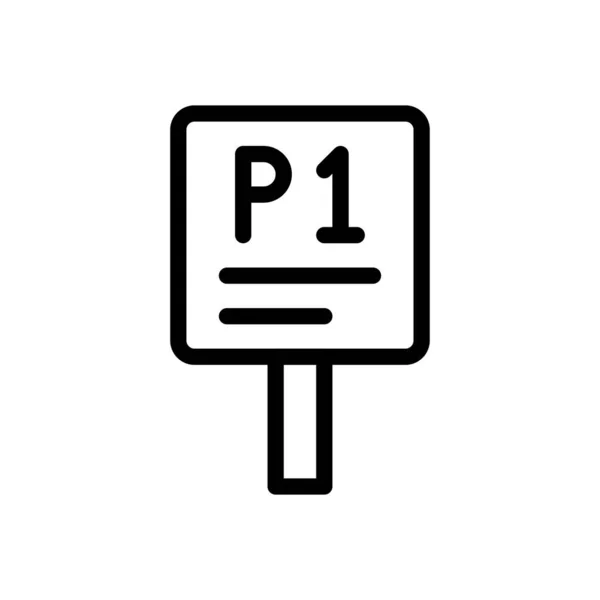 Parking One Vector Illustration Transparent Background Premium Quality Symbols Thin — Stock vektor