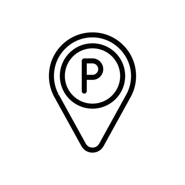 Illustrazione Vettoriale Parcheggio Uno Sfondo Trasparente Simboli Qualità Premium Icona — Vettoriale Stock