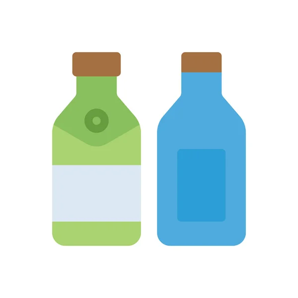 Bottles Vector Illustration Transparent Background Premium Quality Symbols Stroke Icon —  Vetores de Stock