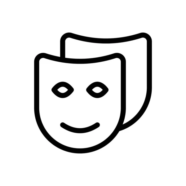 Masks Vector Illustration Transparent Background Premium Quality Symbols Thin Line — 图库矢量图片
