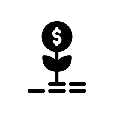 Saydam bir arkaplanda dolar vektör illüstrasyonu. Konsept ve grafik tasarım simgeleri için kaliteli semboller..