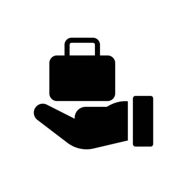 Şeffaf bir arkaplan üzerindeki portföy vektör çizimi. Konsept ve grafik tasarım için en iyi kalite sembolleri..