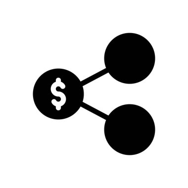 Saydam bir arkaplanda dolar vektör illüstrasyonu. Konsept ve grafik tasarım simgeleri için kaliteli semboller..