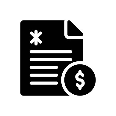 Şeffaf bir arkaplan üzerindeki belge vektör illüstrasyonu. Konsept ve grafik tasarımı için kaliteli semboller..