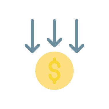 Saydam bir arkaplan üzerinde dolar vektör illüstrasyonu. Konsept ve grafik tasarımı için birinci sınıf kalite simgeler.. 