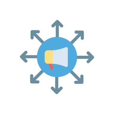 Şeffaf bir arkaplan üzerinde megafon vektör çizimi. Konsept ve grafik tasarımı için premium kalite simgeleri.. 