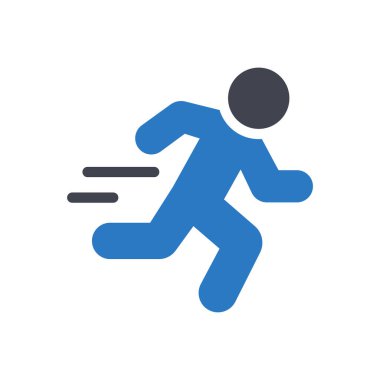 running vector illustration on a transparent background.Premium quality symbols.Glyphs icon for concept and graphic design. 