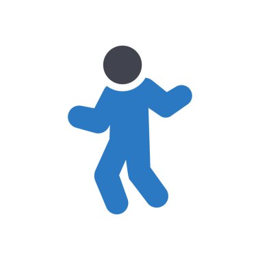 Şeffaf bir arkaplanda dans vektör illüstrasyonu. Konsept ve grafik tasarım için özel kalite semboller..