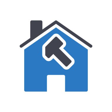 Şeffaf bir arkaplan üzerinde ev vektör illüstrasyonu. Konsept ve grafik tasarımı için özel kalite semboller..