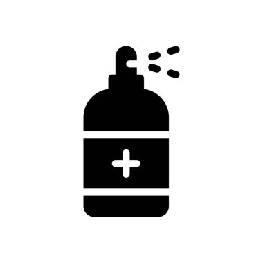 Şeffaf bir arkaplan üzerinde dezenfektan vektör çizimi. Konsept ve grafik tasarımı için en iyi kalite semboller.. 